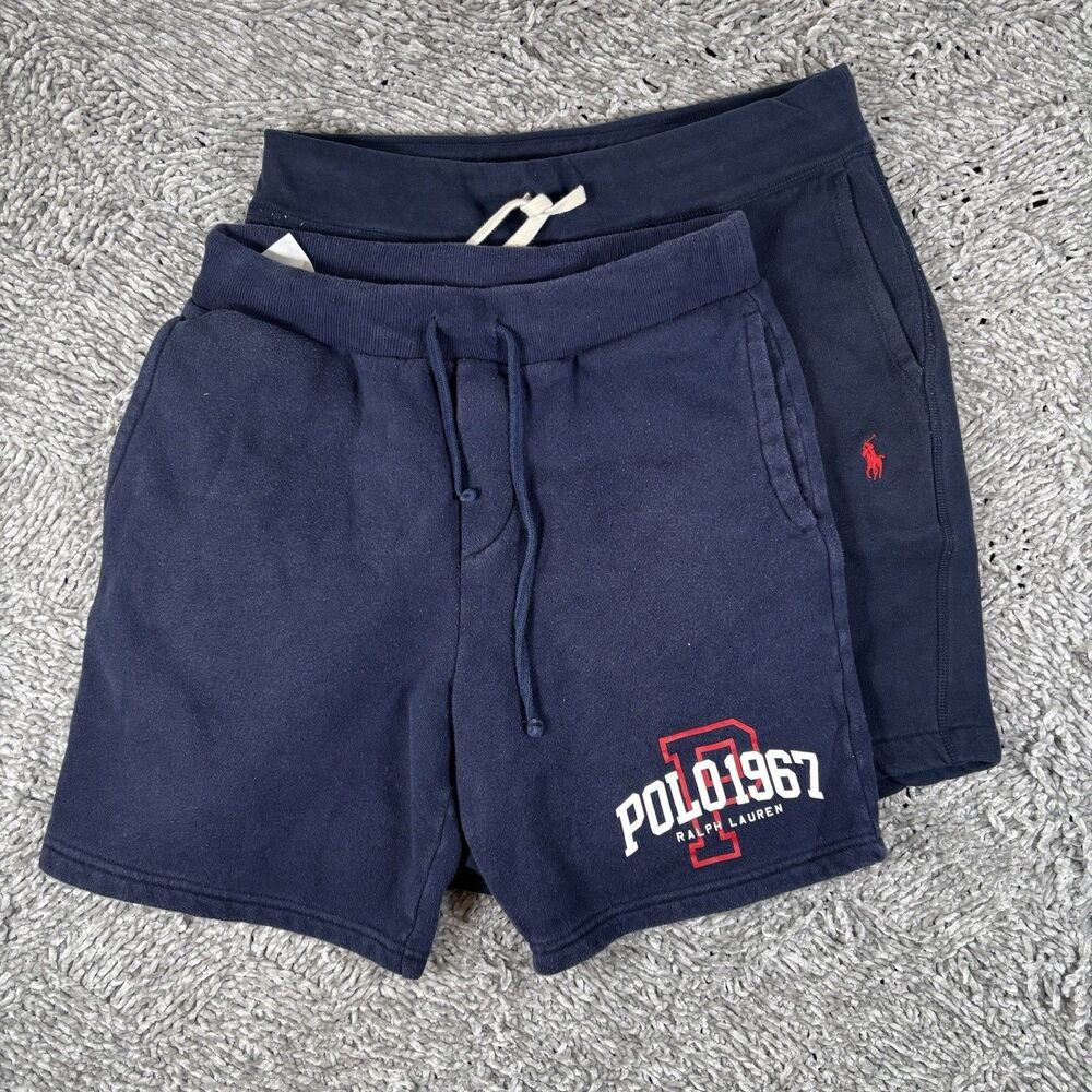 Polo Ralph Lauren Sweat Short Bundle of Two Men's Size Small Navy Blue Athletic - Picture 2 of 15